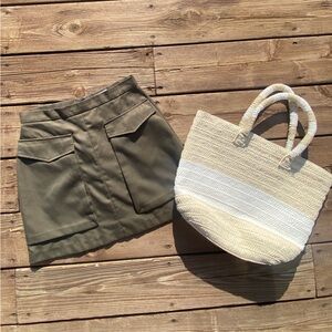 Soprano Army Green Mini Skirt, S